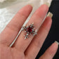 Goth Punk Vintage Red Crystal Ring Set Halloween Rings For Women - Life and Lines