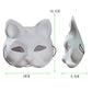 1pc Mesh Yarn Eyes Cat Face White Mask Matte Fox DIY Hand-Painted Blank Masks Halloween Party Masquerade Cosplay Dress Up Props Life and Lines