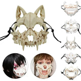 Halloween Carnival Party Mask Anime Dragon God Skeleton Half Face Masks Bone Skull Animals Mask Cosplay Dance Prom Costume Props Life and Lines