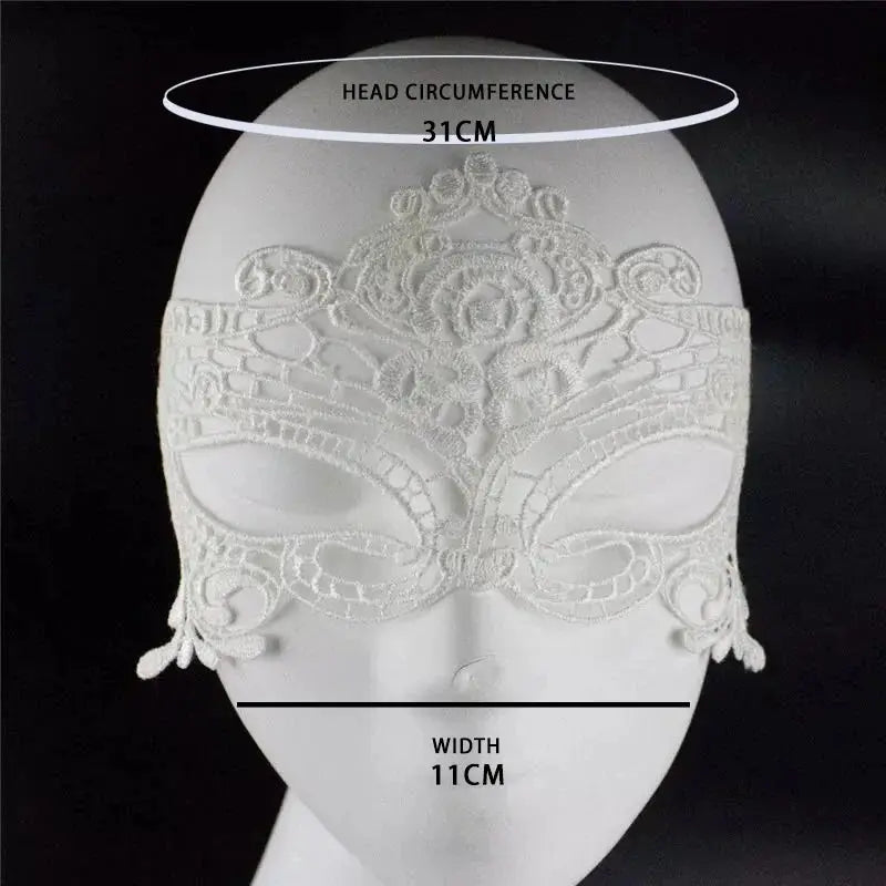 Women Hollow Mask Sexy Cosplay Lace Masquerade Eye Mask Lingerie Halloween Accessories Queen Gothic Fetish Adult Party Masks Life and Lines