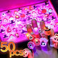 10/50 Pcs Creative Pumpkin, Ghost, and Skull LED Luminous Halloween Rings - Life and Lines