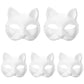 White Halloween Paper Mache Masks Unpainted Therian Mask Cats Hand Painted Blank fox mask Paper Masks Cat Masks Fox Masks Life and Lines