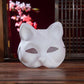 1pc Mesh Yarn Eyes Cat Face White Mask Matte Fox DIY Hand-Painted Blank Masks Halloween Party Masquerade Cosplay Dress Up Props Life and Lines