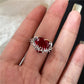 Goth Punk Vintage Red Crystal Ring Set Halloween Rings For Women - Life and Lines