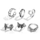 Halloween Silver Color gothic Rings Set for Women and Men - Life and Lines