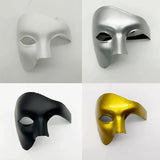 Masquerade Cosplay Masks Fashion Creative Phantom Half Face Mask Carnival Costume Props Halloween Party Anonymous Face Life and Lines