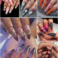 24Pcs Halloween Fake Nails Art Set - Life and Lines