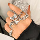 Halloween Silver Color gothic Rings Set for Women and Men - Life and Lines