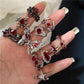 Goth Punk Vintage Red Crystal Ring Set Halloween Rings For Women - Life and Lines