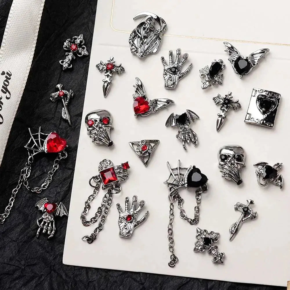 10Pcs Gothic Punk Style Nail - Life and Lines