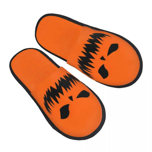 Custom Scary Halloween Pumpkin slippers - Life and Lines