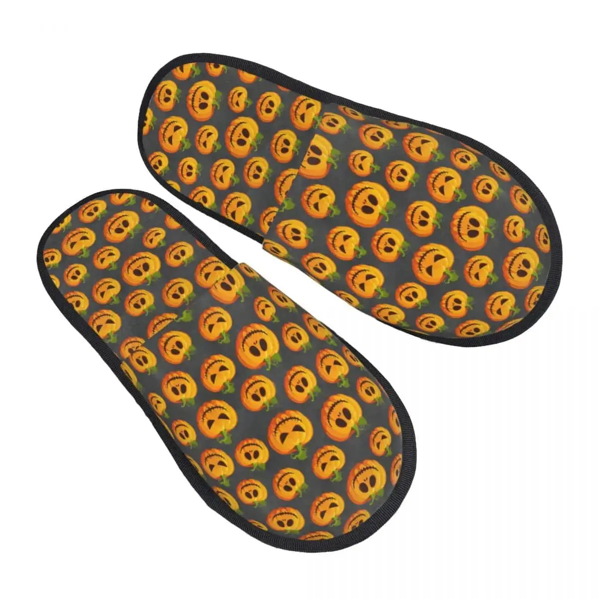 Custom Scary Halloween Pumpkin slippers - Life and Lines