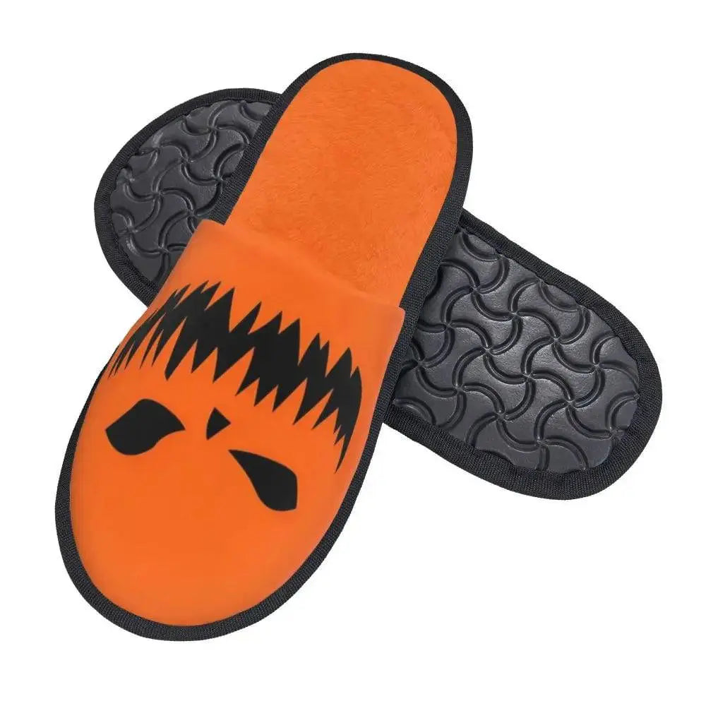 Custom Scary Halloween Pumpkin slippers - Life and Lines