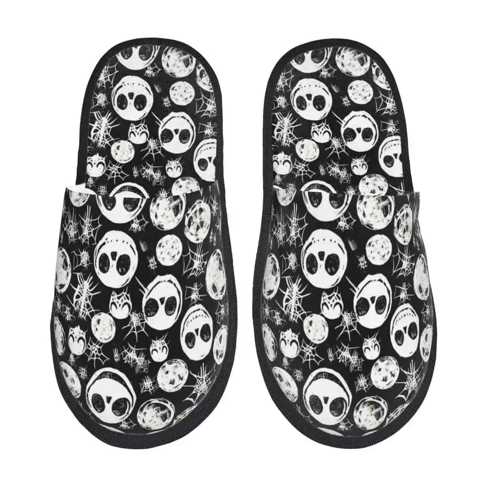 Custom Scary Halloween Pumpkin slippers - Life and Lines