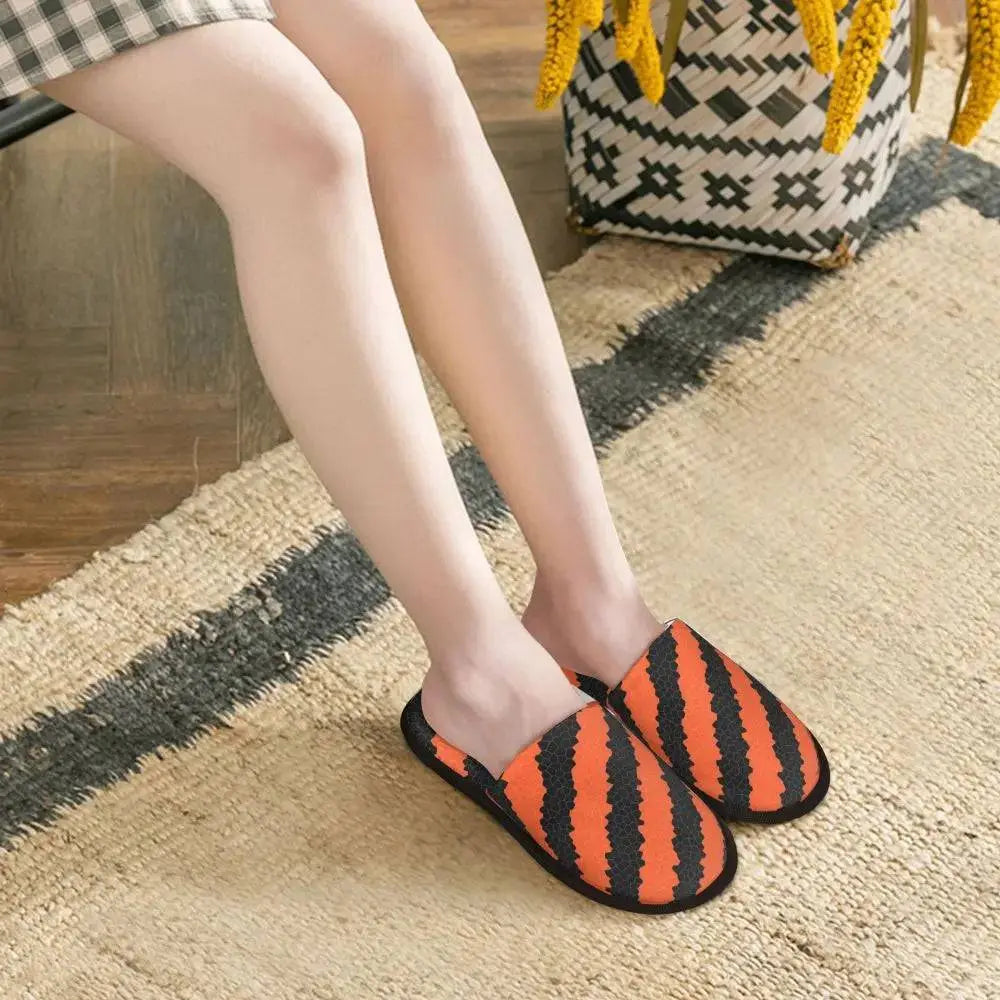 Custom Scary Halloween Pumpkin slippers - Life and Lines