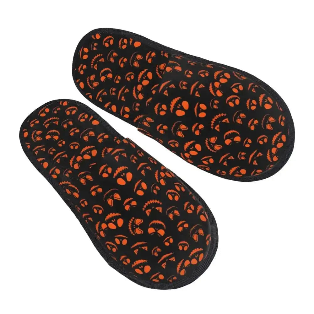 Custom Scary Halloween Pumpkin slippers - Life and Lines