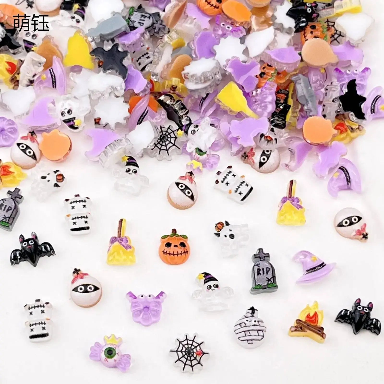 20pcs Kawaii Halloween Nail Accessories - Life and Lines