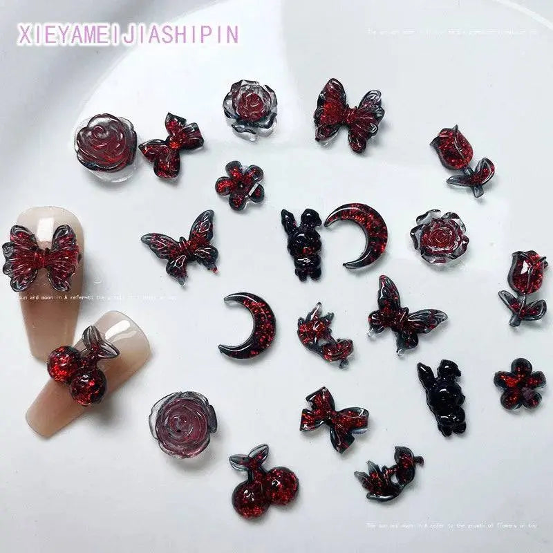 20pcs Kawaii Halloween Nail Accessories - Life and Lines