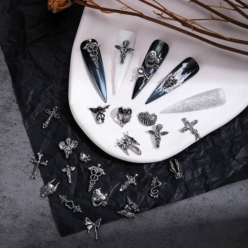 20pcs Mixed Punk Halloween Nail Art Charms - Life and Lines