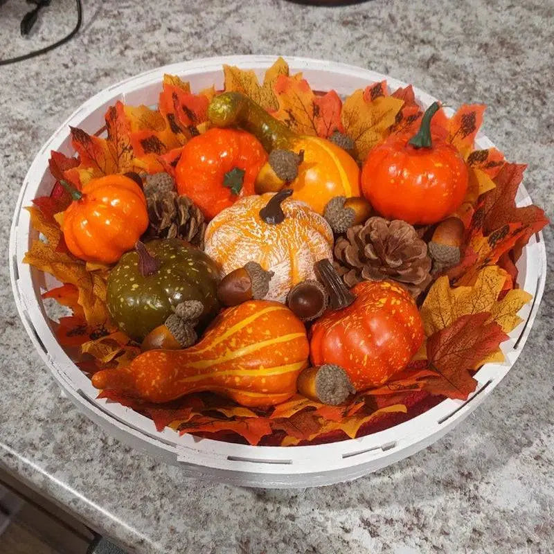 Halloween Mini Artificial Pumpkin Pine Cones Simulation Vegetable Fruit Thanksgiving Party Supplies Fall Harvest Home Decoration - Life and Lines