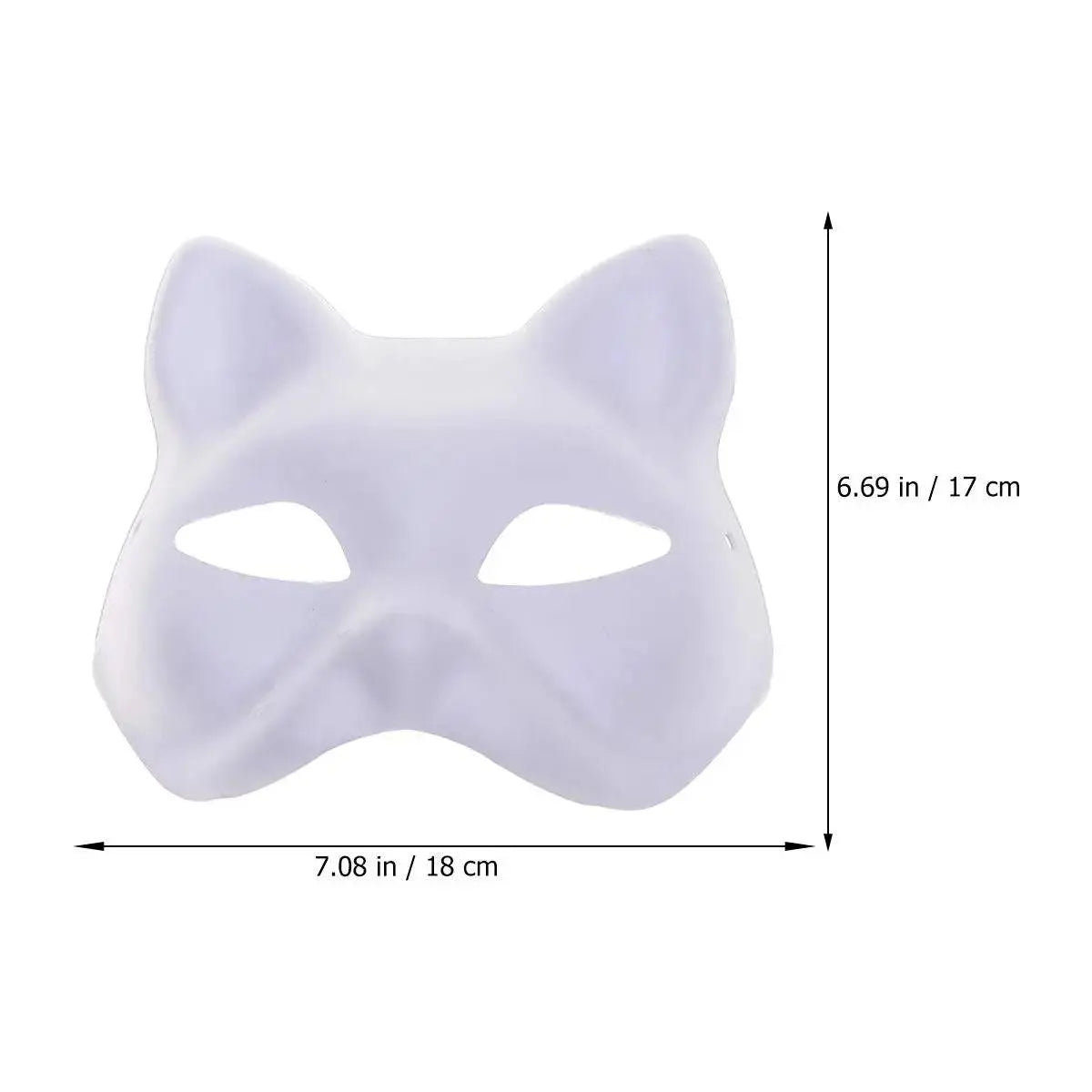 3PCS Therian White Cat halloween Masks - Life and Lines