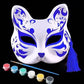 3PCS Therian White Cat halloween Masks - Life and Lines