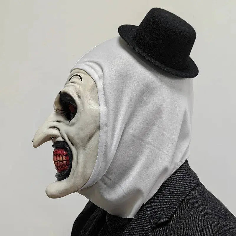 Horror Terrifier Clown Mask Cosplay Clown Funny Latex Soft Demon Evil Joker Halloween Party Costume Masks Adult One Size - Life and Lines