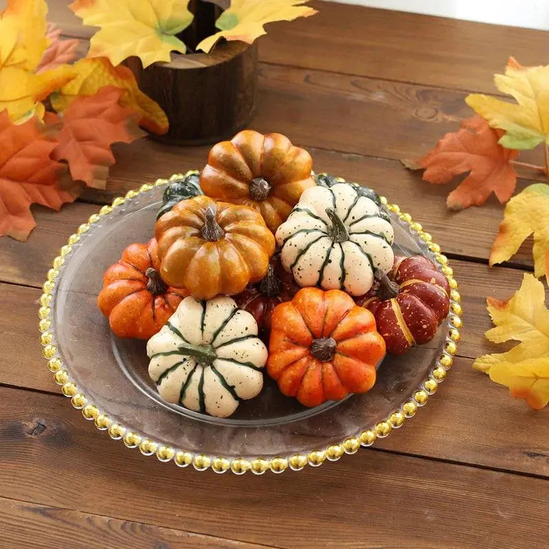 Mini Artificial Pumpkin Simulation Vegetable Halloween Autumn Fall Decorations for Home Harvest Thanksgiving DIY Craft Wreath - Life and Lines