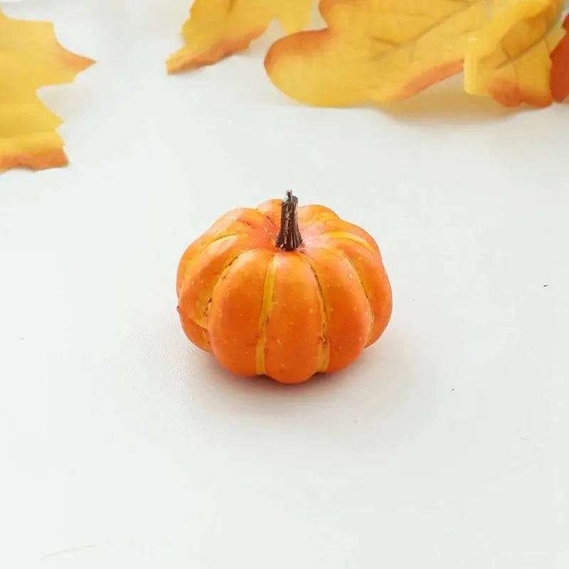 Mini Artificial Pumpkin Simulation Vegetable Halloween Autumn Fall Decorations for Home Harvest Thanksgiving DIY Craft Wreath - Life and Lines