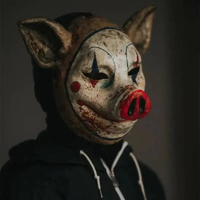 New Arrival Clown Pig Latex Mask Funny Animal Masks Horror Halloween Helmet Cosplay Costume Masquerade Props Scary and Funny - Life and Lines