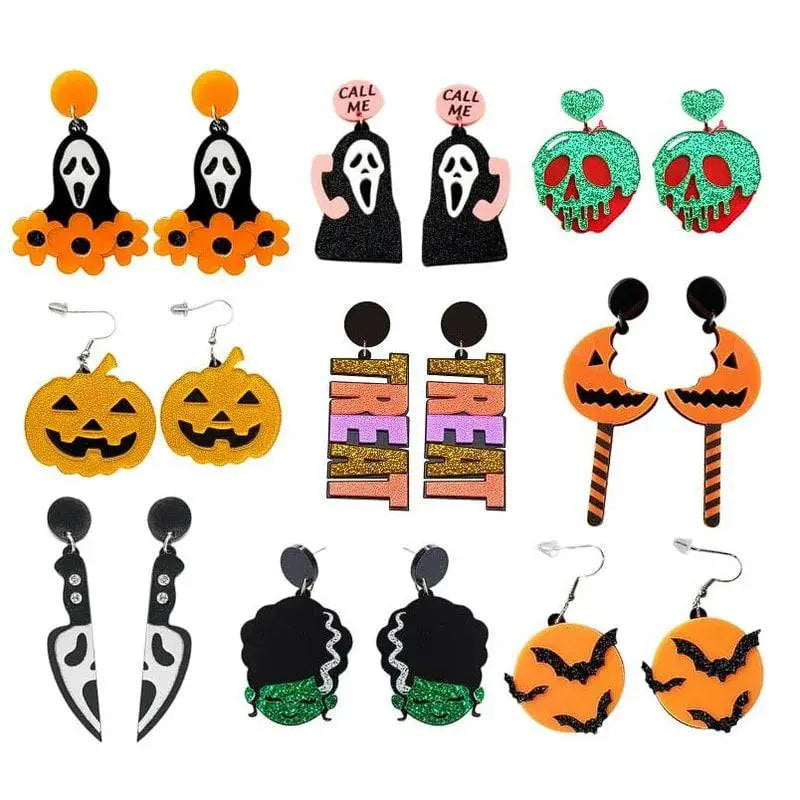 halloween  horror Earrings - Life and Lines