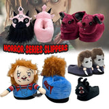 Highland Cow Halloween Michael Myers Chucky Plush Slippers Horror Ghostly Black Lord Devil Rabbit House Shoes Soft Funny Slipper - Life and Lines