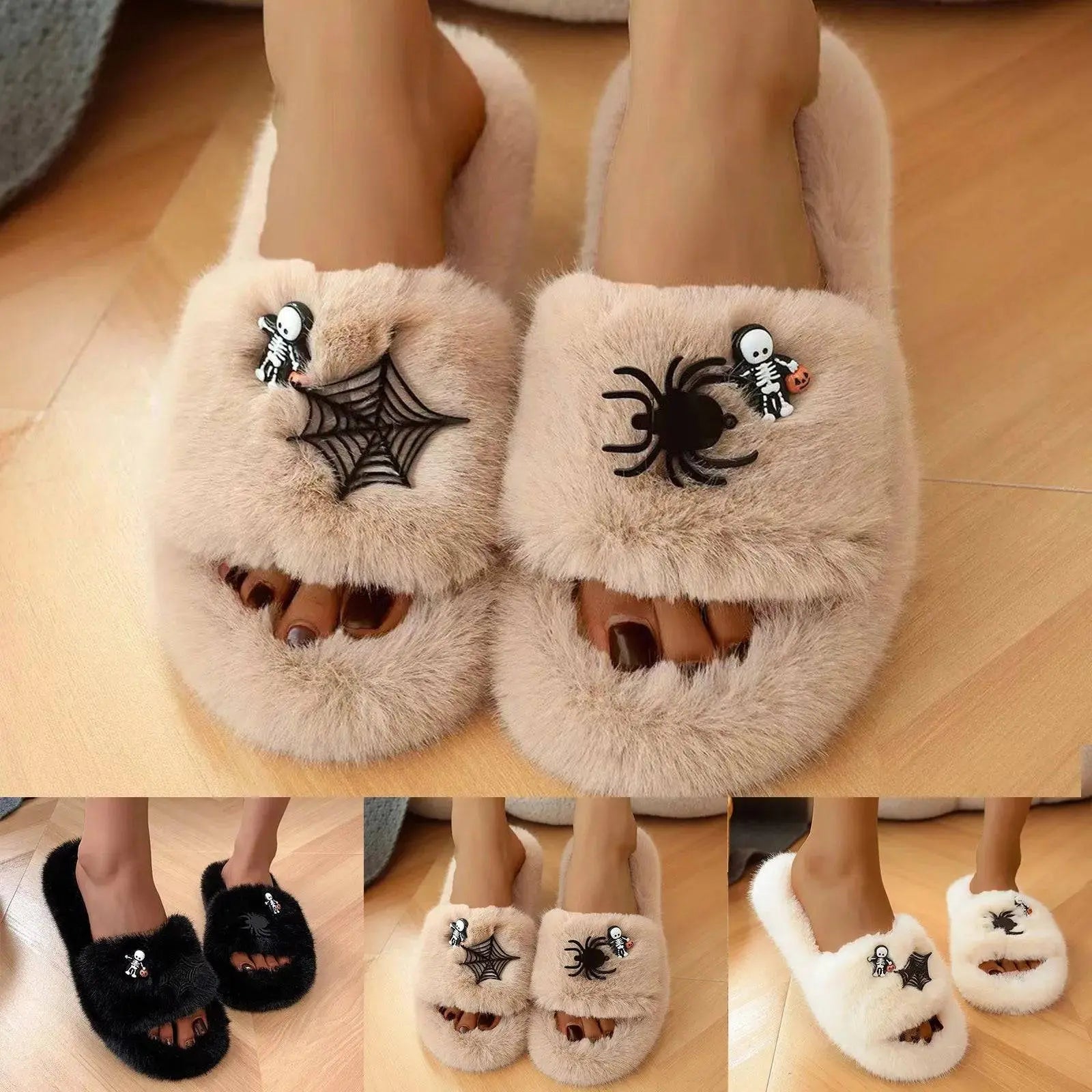 Women’s Winter Fashion Soft Warm Comfort Flat Fur Slippers - Life and Lines