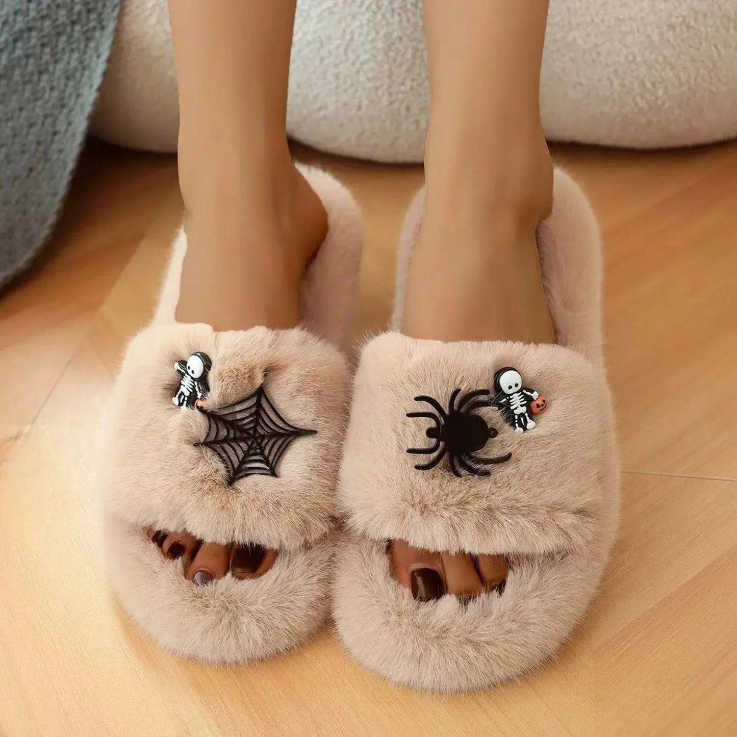 Women’s Winter Fashion Soft Warm Comfort Flat Fur Slippers - Life and Lines