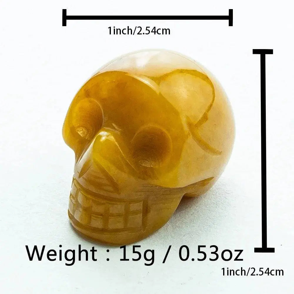 Natural Crystal 1-inch Skull Carving Halloween Gift Precious Jewelry Creative Crafts Home Decoration Desktop Ornament - Life and Lines