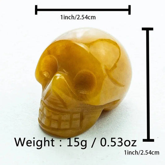 Natural Crystal 1-inch Skull Carving Halloween Gift Precious Jewelry Creative Crafts Home Decoration Desktop Ornament - Life and Lines