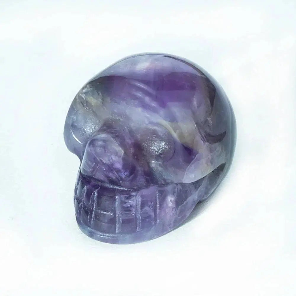 Natural Crystal 1-inch Skull Carving Halloween Gift Precious Jewelry Creative Crafts Home Decoration Desktop Ornament - Life and Lines