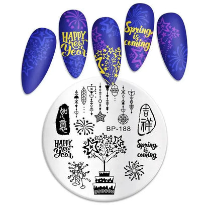 Love Heart Nail Art Templates Stamping Plate Design Flower Animal Lace Leaves Halloween Stamp Templates Plates Image Manicure - Life and Lines