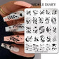 Love Heart Nail Art Templates Stamping Plate Design Flower Animal Lace Leaves Halloween Stamp Templates Plates Image Manicure - Life and Lines