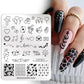 Love Heart Nail Art Templates Stamping Plate Design Flower Animal Lace Leaves Halloween Stamp Templates Plates Image Manicure - Life and Lines