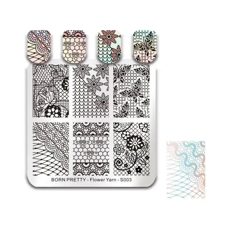 Love Heart Nail Art Templates Stamping Plate Design Flower Animal Lace Leaves Halloween Stamp Templates Plates Image Manicure - Life and Lines