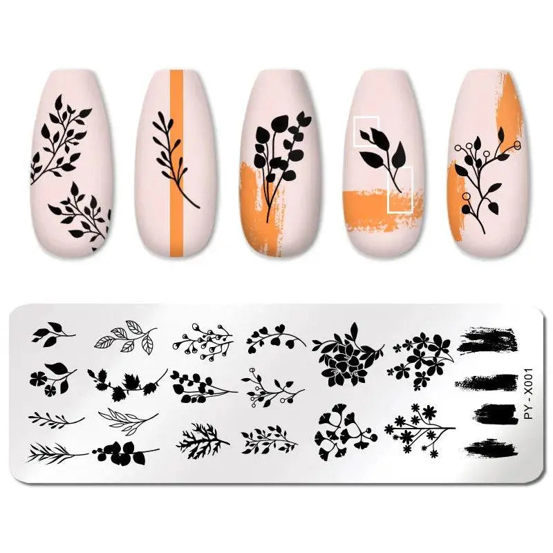 Love Heart Nail Art Templates Stamping Plate Design Flower Animal Lace Leaves Halloween Stamp Templates Plates Image Manicure - Life and Lines