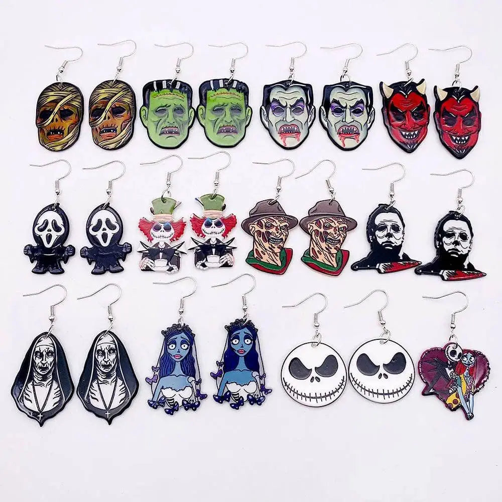 19 Kinds of Halloween Acrylic Earrings - Life and Lines