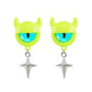 Kiss Jewelry Halloween Little Monster Wing Bat Eye Stud Earrings Women Cute Animal Eye Punk Earring Girls Y2K Brincos Party Gift - Life and Lines