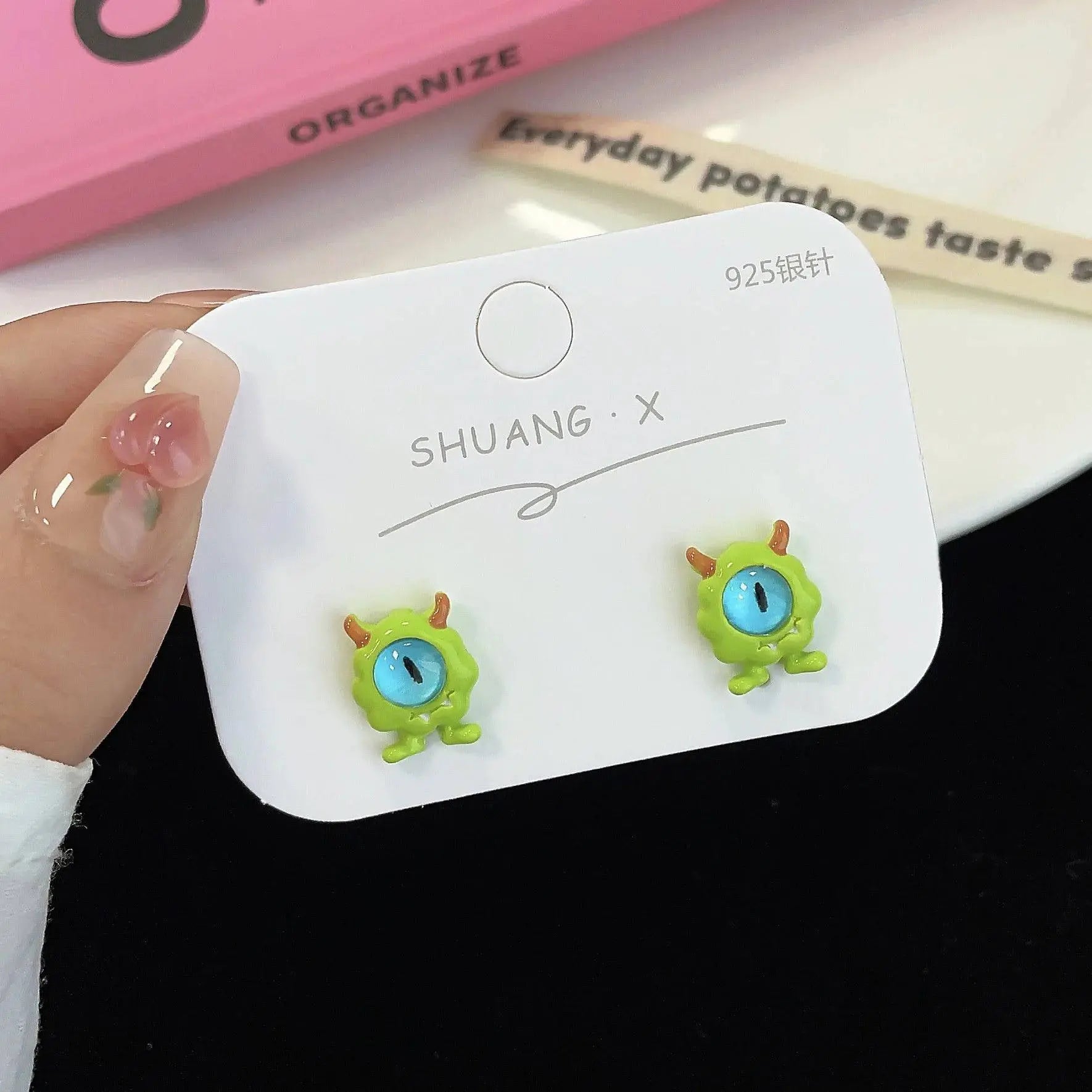 Kiss Jewelry Halloween Little Monster Wing Bat Eye Stud Earrings Women Cute Animal Eye Punk Earring Girls Y2K Brincos Party Gift - Life and Lines