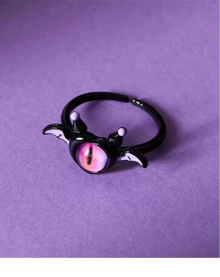 Kiss Jewelry Halloween Little Monster Wing Bat Eye Stud Earrings Women Cute Animal Eye Punk Earring Girls Y2K Brincos Party Gift - Life and Lines