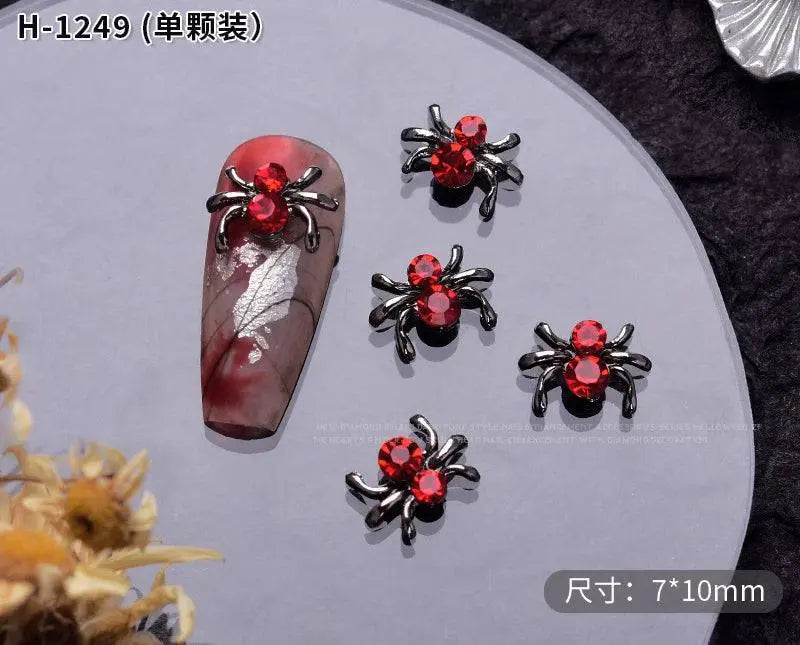 10PCS Gothic Punk Style Alloy 3D halloween Nails - Life and Lines