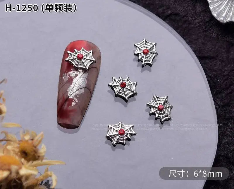 10PCS Gothic Punk Style Alloy 3D halloween Nails - Life and Lines