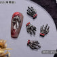 10PCS Gothic Punk Style Alloy 3D halloween Nails - Life and Lines