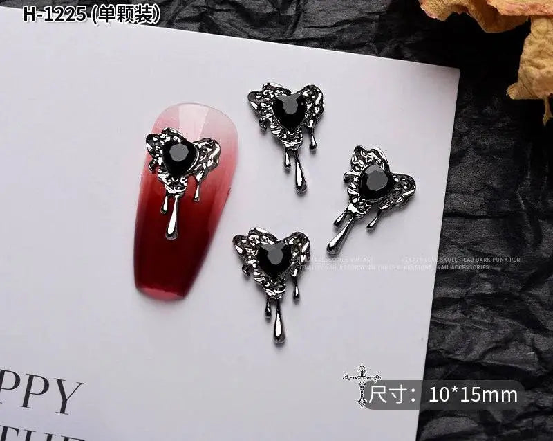 10PCS Gothic Punk Style Alloy 3D halloween Nails - Life and Lines